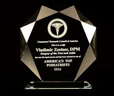Dr Zeetser is America's TOP Podiatrists 2016